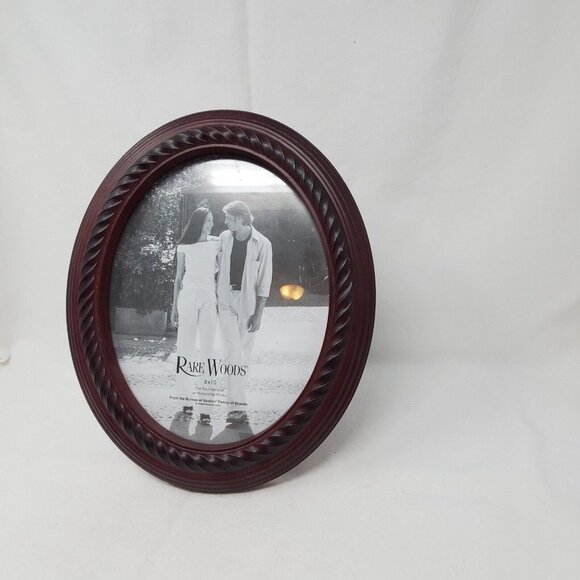 Mahogany Stained Oval 8x10 Rare Woods by Burnes & Boston Photo Frame - Picture 2 of 11